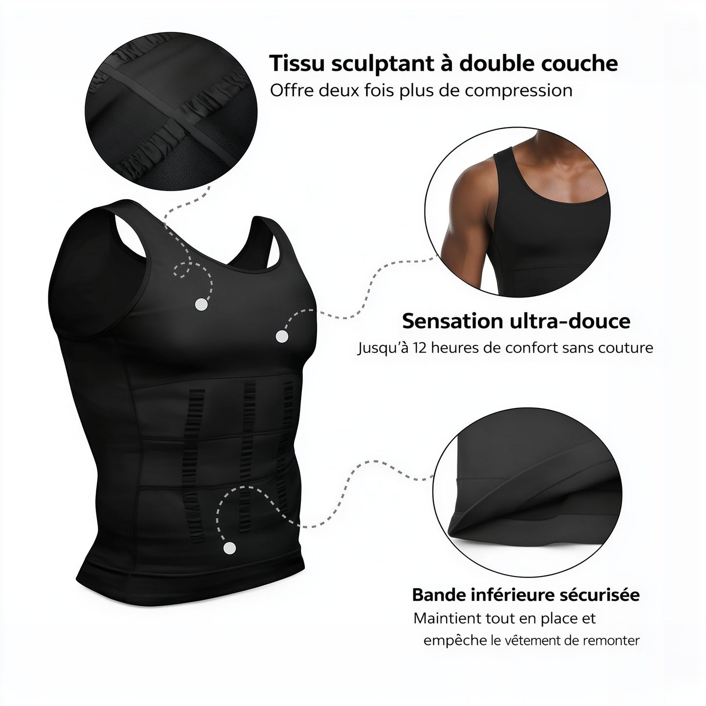 SlimForce — Débardeur amincissant homme